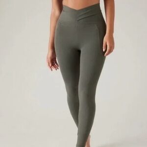 Athleta High-Waisted Olive Green Leggings